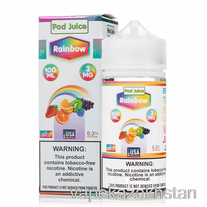 Vape Kazakhstan Rainbow - Pod Juice - 100mL 6mg